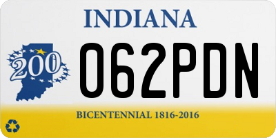IN license plate 062PDN