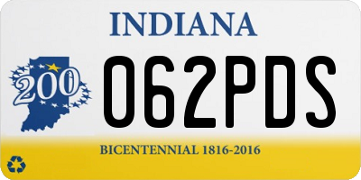 IN license plate 062PDS