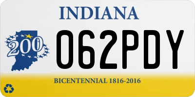 IN license plate 062PDY