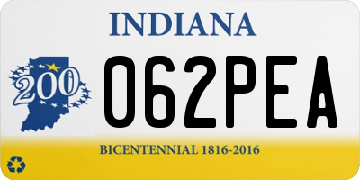IN license plate 062PEA