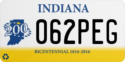 IN license plate 062PEG