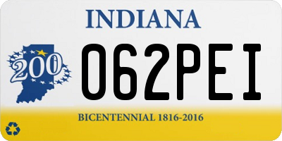 IN license plate 062PEI
