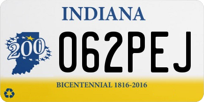 IN license plate 062PEJ