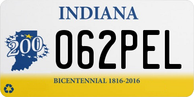 IN license plate 062PEL