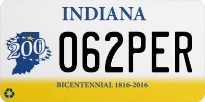 IN license plate 062PER