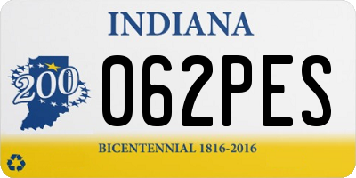 IN license plate 062PES