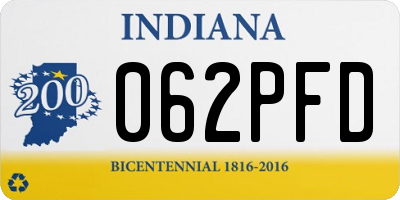 IN license plate 062PFD