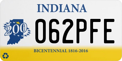IN license plate 062PFE