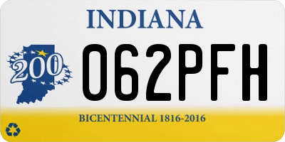IN license plate 062PFH