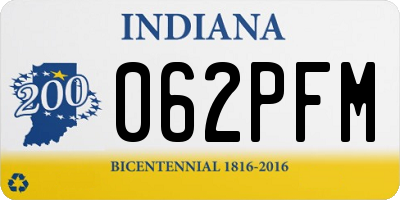 IN license plate 062PFM