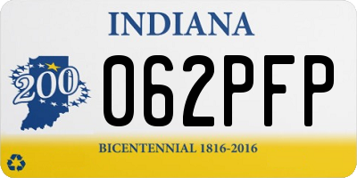 IN license plate 062PFP