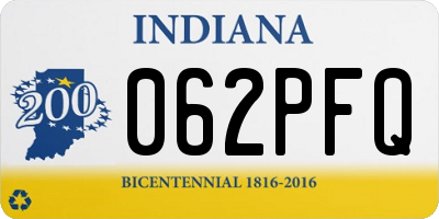 IN license plate 062PFQ