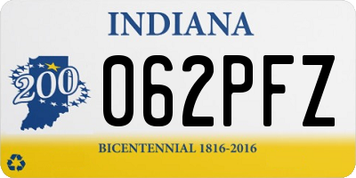 IN license plate 062PFZ