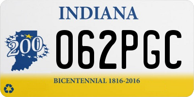 IN license plate 062PGC