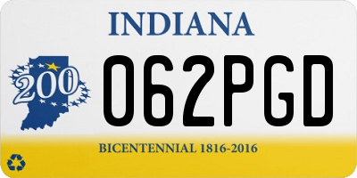 IN license plate 062PGD