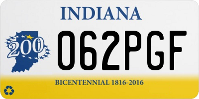 IN license plate 062PGF