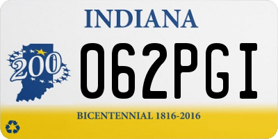 IN license plate 062PGI