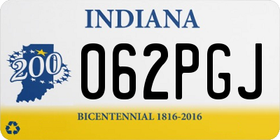 IN license plate 062PGJ