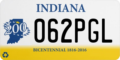 IN license plate 062PGL