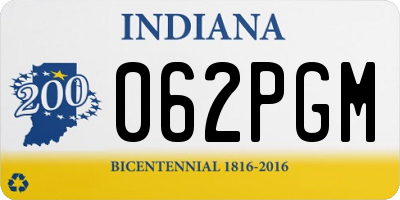 IN license plate 062PGM
