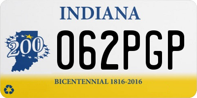 IN license plate 062PGP