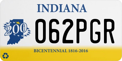 IN license plate 062PGR