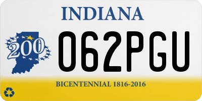 IN license plate 062PGU