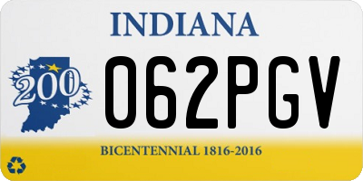 IN license plate 062PGV