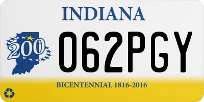 IN license plate 062PGY