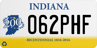 IN license plate 062PHF