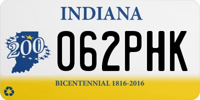IN license plate 062PHK