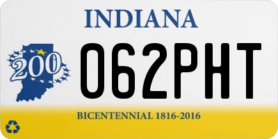 IN license plate 062PHT