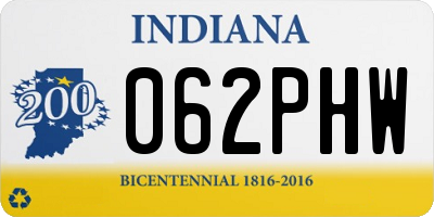 IN license plate 062PHW