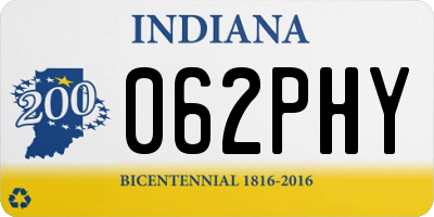 IN license plate 062PHY