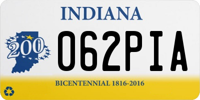 IN license plate 062PIA