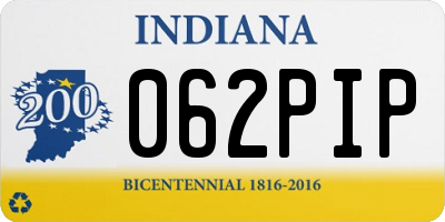 IN license plate 062PIP