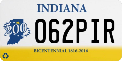 IN license plate 062PIR