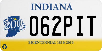 IN license plate 062PIT