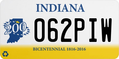IN license plate 062PIW