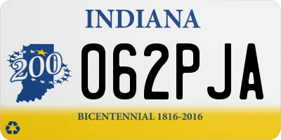 IN license plate 062PJA