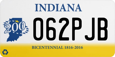 IN license plate 062PJB