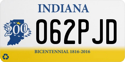 IN license plate 062PJD