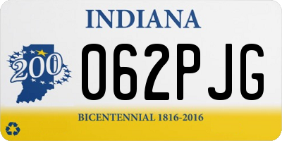 IN license plate 062PJG