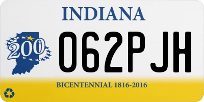 IN license plate 062PJH