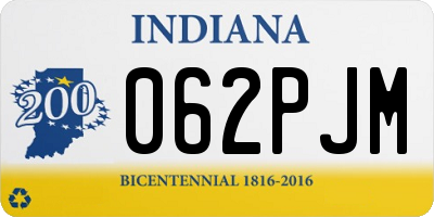 IN license plate 062PJM