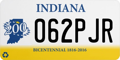 IN license plate 062PJR