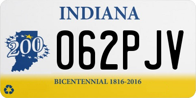 IN license plate 062PJV