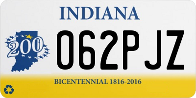 IN license plate 062PJZ
