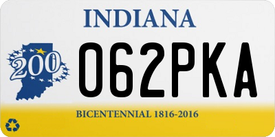 IN license plate 062PKA