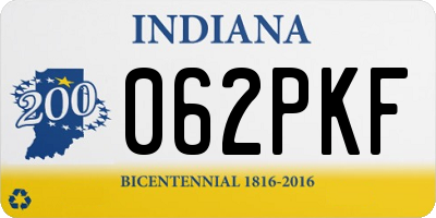 IN license plate 062PKF